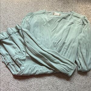 Mint Green Long Sleeve Dress